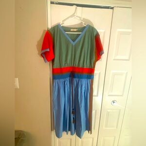 Tory Burch Color Block Poplin Dress